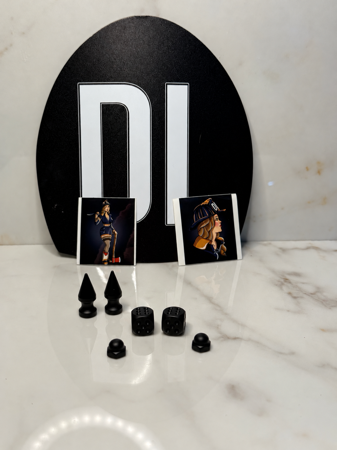Blacked-Out Fire Helmet Hardware Bundle | Disrespectful Lids