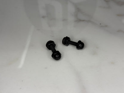 Blacked Out Fire Helmet Stud Kit – Front Shield Mounting Hardware